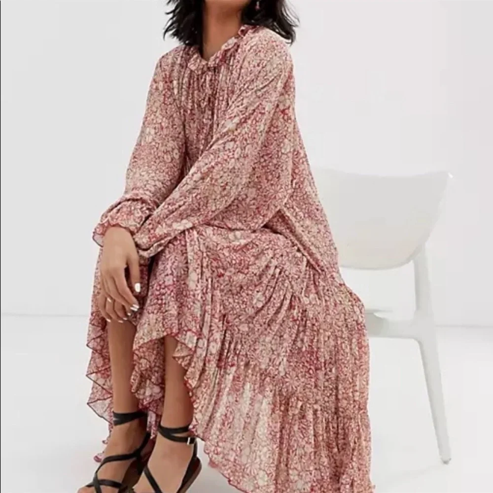 NWT Free People Feeling Groovy Maxi Red combo Size Small or Medium